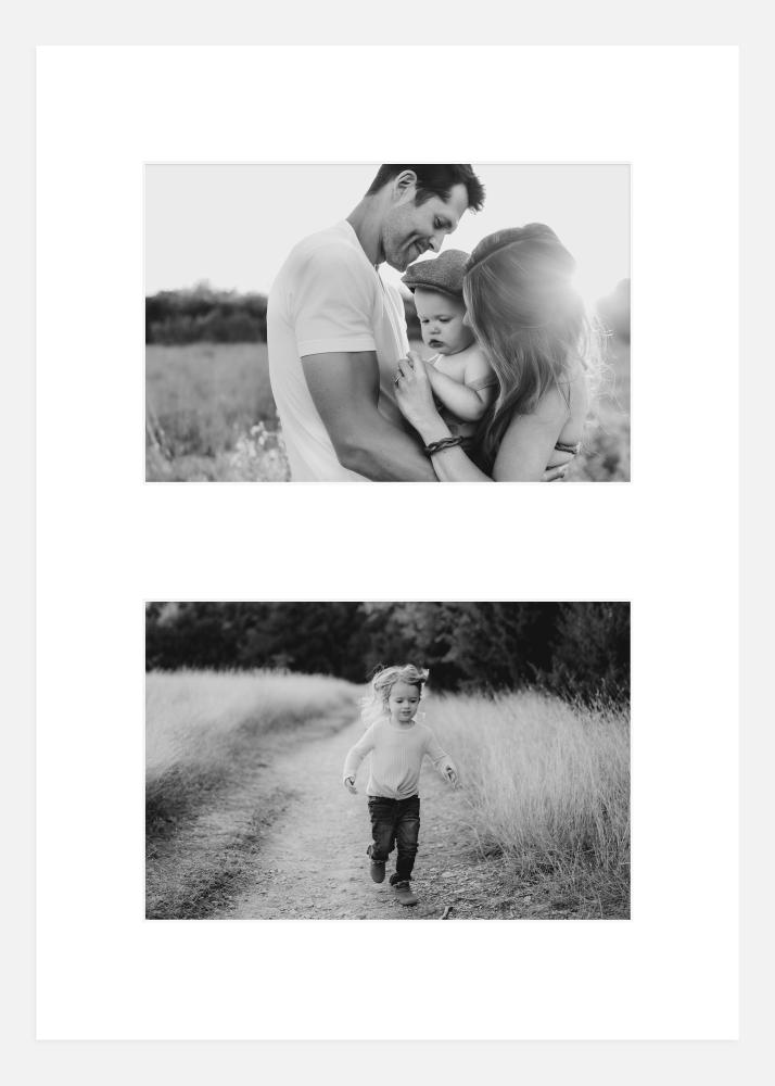 Passe-partout Wit 42x59,4 cm - Collage 2 Foto's (19x29 cm)