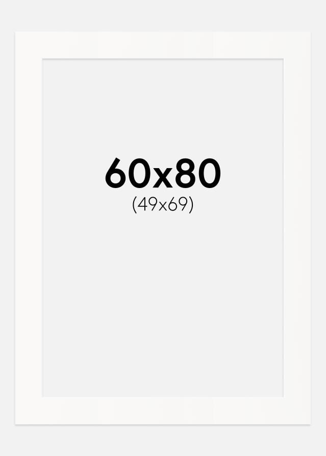 Passe-Partout Off-white (Witte kern) 60x80 cm (49x69)