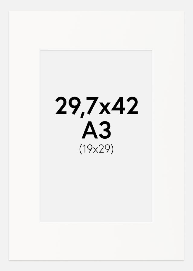 Passe-Partout Off-white (Witte kern) 29,7x42 cm (19x29)