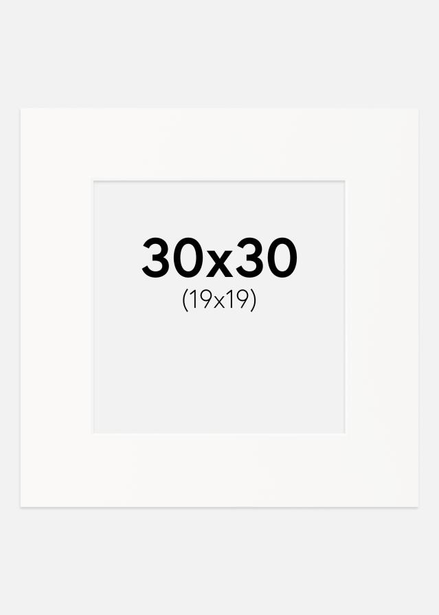 Passe-Partout Off-white (Witte kern) 30x30 cm (19x19)