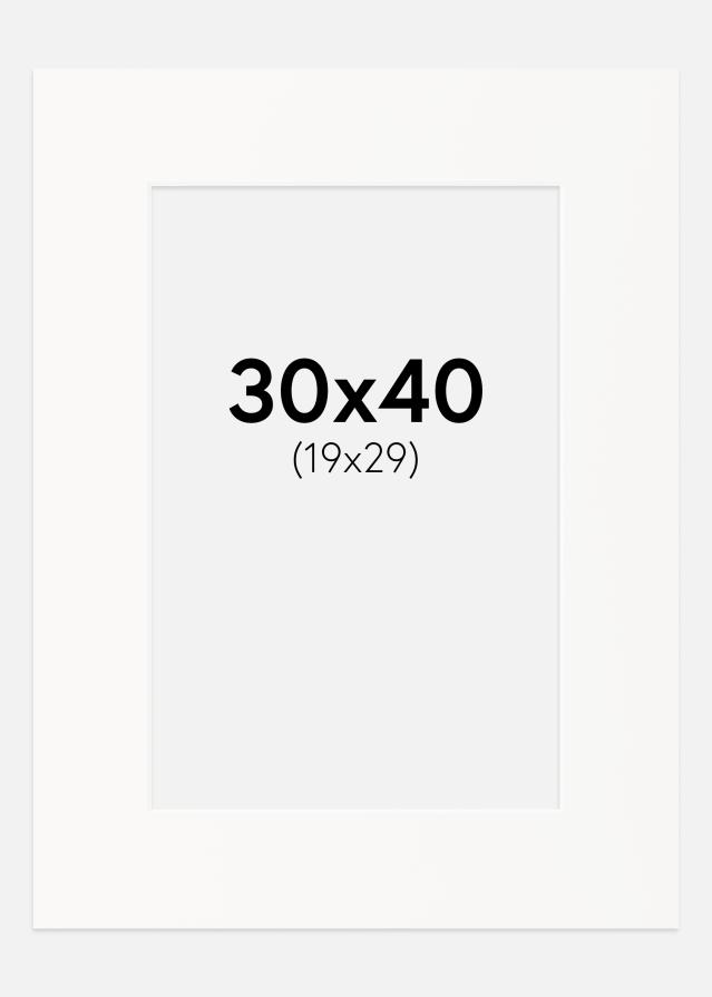 Passe-Partout Off-white (Witte kern) 30x40 cm (19x29)