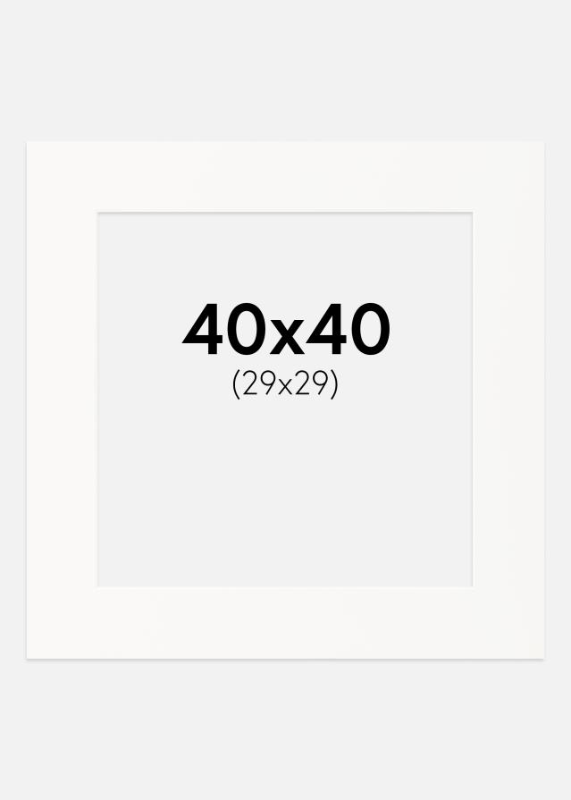 Passe-Partout Off-white (Witte kern) 40x40 cm (29x29)
