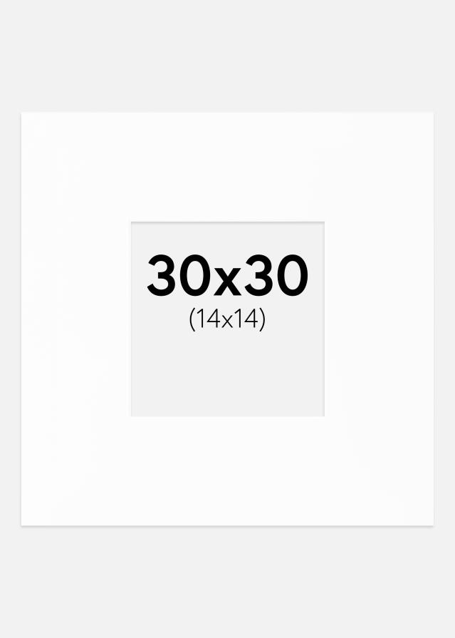 Passe-partout XL Wit (Witte kern) 30x30 cm (14x14)