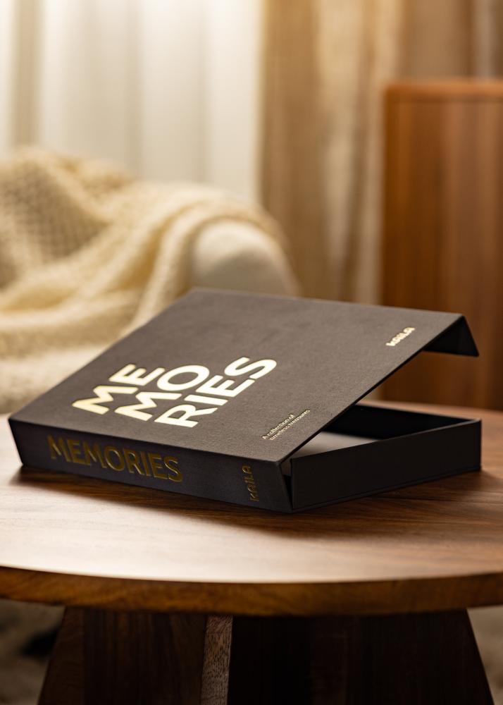 KAILA MEMORIES Black - Coffee Table Photo Album (60 Zwarte zijden)
