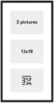 Edsbyn Collagelijst IX Zwart - 3 Foto's (13x18 cm)