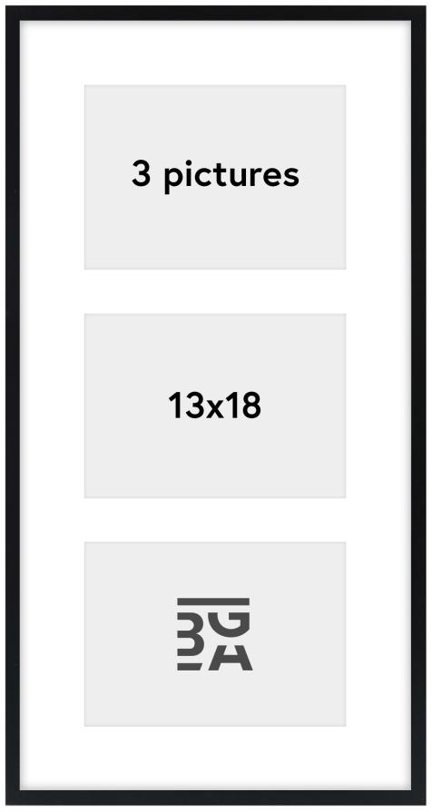 Edsbyn Collagelijst IX Zwart - 3 Foto's (13x18 cm)