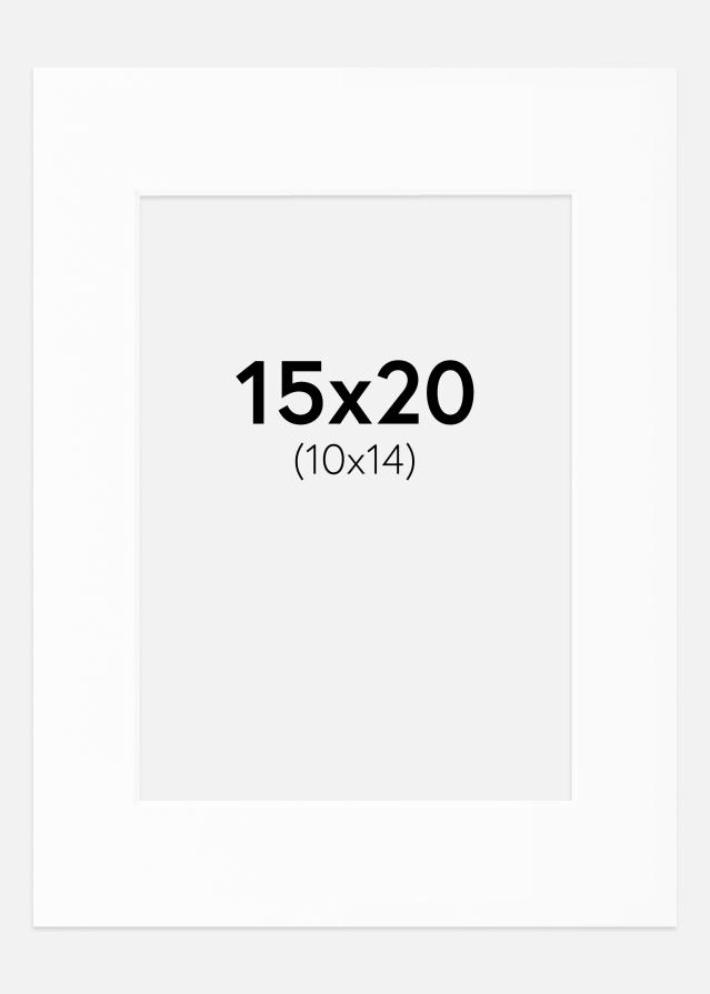 Passe-partout Wit Standaard (Witte kern) 15x20 cm (10x14)